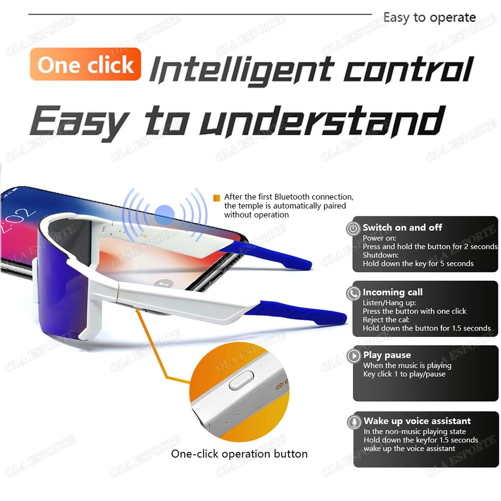 Smart Bluetooth 5.3 Glasses For Listening To Music/Phone Calls/Cycling/Sports Headphone UV Protection Sunglasses for Men Women - Image 3
