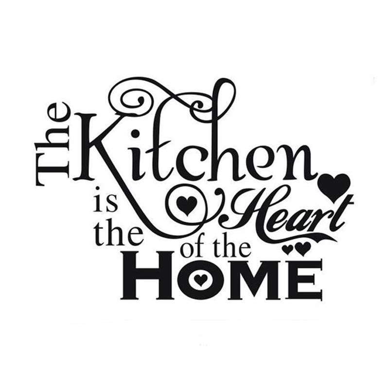 PVC Kitchen Letters Home Wall Stickers Dinning Room Decal Decoration ...