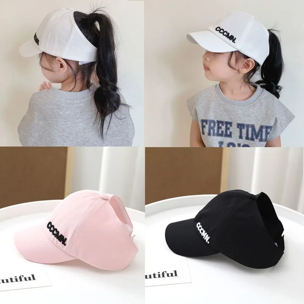 Mũ Bóng Chày Trẻ Em, Chống Nắng, Thể Thao Ngoài Trời, Thoáng Khí, Làm Bằng Bông, Mũ Tóc Đuôi Ngựa Mũ lưỡi Trai Mặt, Thích Hợp Cho Trẻ Em Và Trẻ Sơ Sinh