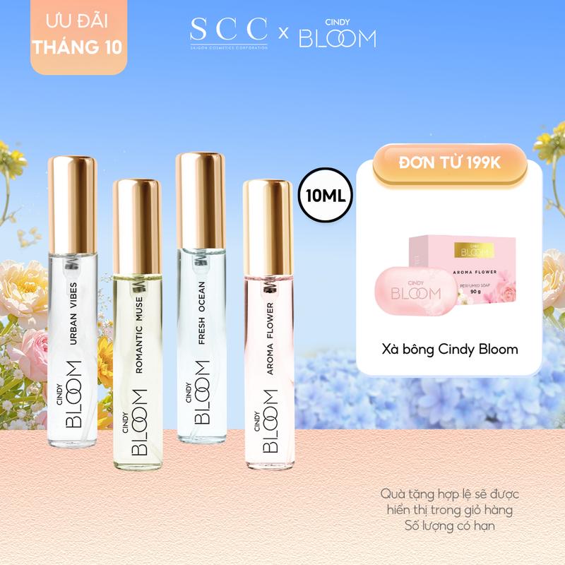 [Quà tặng 20.10] Nước Hoa Nữ CINDY BLOOM Phong Cách Ngọt Ngào Nữ Tính, Lưu Hương Lâu Chai 10mlQuà tặng bạn gái Quatangbangai