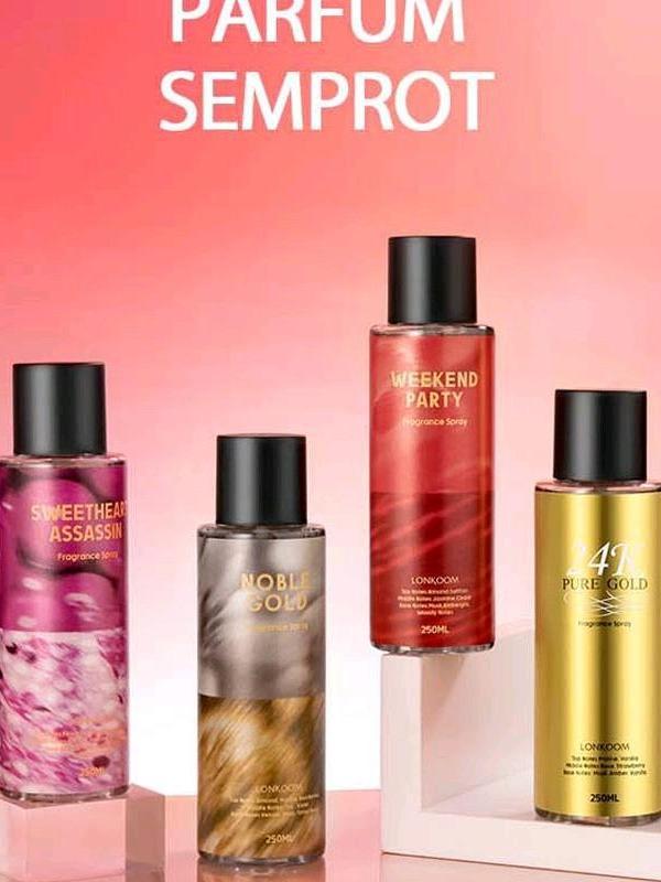 LONKOOM PARFUM Fragrance Spray Sweetheart Assassin/24K Gold/Noble Gold/Weekend Party Long-Lasting Fresh Air 250ml 0