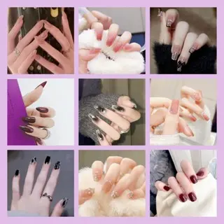 Kuku Palsu Dan Lem Nail Art Wisuda Aesthetic Asli  Anak Sekolah Lengkap Nikahan Tangan Produk Panas Tempel Polish