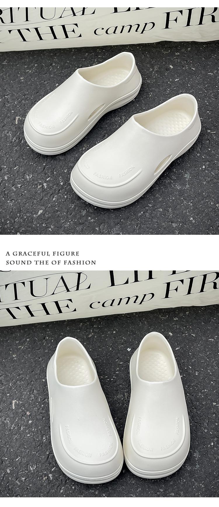Product Introduction of 2025 Thick-Soled Closed-Toe Half Slippers for Women, Outdoor Wear, 2025 New Lightweight Non-Slip Waterproof Chef Shoes, Clogs 9