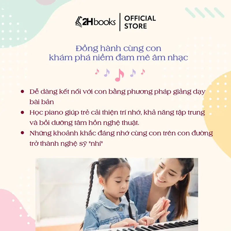 Sách - học piano cho thiếu nhi, Tuyển tập tiểu phẩm piano măng non, piano cho trẻ em - 2H Books 7