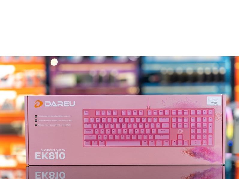 Bàn phím cơ Gaming DAREU EK810 – Queen (PINK-LED, Blue/ Brown/ Red D switch)