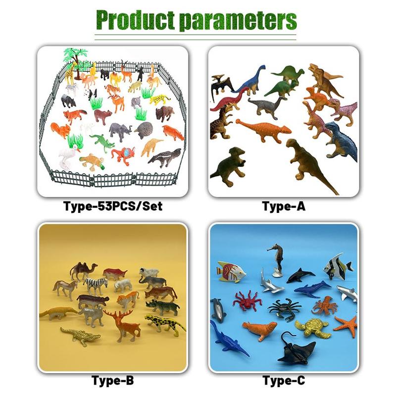 16Pcs/53Pcs Mainan Hewan Animal Besar / Animal Figurine / Sea Animal / Wild Animal 1
