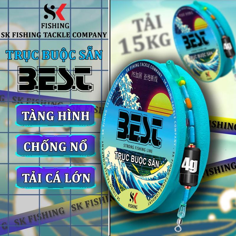 Trục câu đài Best SK Fishing buộc sẵn ( Dây câu cá )