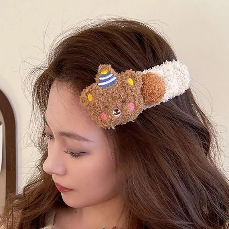 Kẹp Mỏ Vịt Ngoại Cỡ Nhồi Bông Gấu Kem Hoạt Hình Dễ Thương, Kẹp Tóc Ấm Áp Tạo Không Khí Mùa Thu Và Mùa Đông, Hàng Mới Về 2025, Kẹp Nhồi Bông Cho Bé Gái Phía Sau Đầu, Kepto Cnotieuthu 7