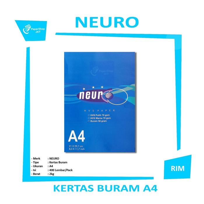 Gambar NEURO Kertas Koran / Buram Ukuran A4 - KERTAS BURAM A4 dari Papershopjkt Kota Administrasi Jakarta Utara 4 Tokopedia
