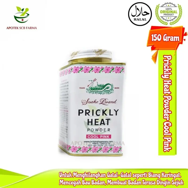 Prickly Heat 150gr Varian - Bedak Gatal Cap Ular, Untuk Biang Keringat 3