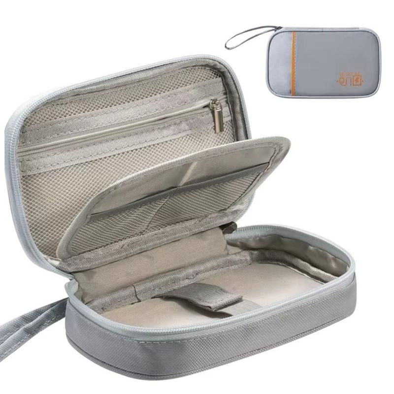 Product Introduction of Headphone Protection Case Large Capacity Data Cable Storage Bag Multi-layer Dust Proof Digital Gadget Storage Box Portable Multifunctional Earphone Bag Organizer Outdoor Travel 12