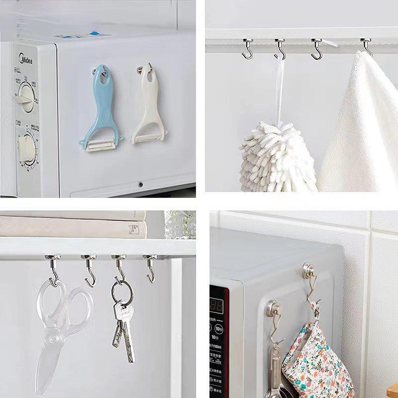 Product Introduction of Refrigerator Magnetic Hook (6 Counts), Strong Magnetic Hook, Multifunctional Hook for Hanging, Kitchen, Office, Home, Garage 13