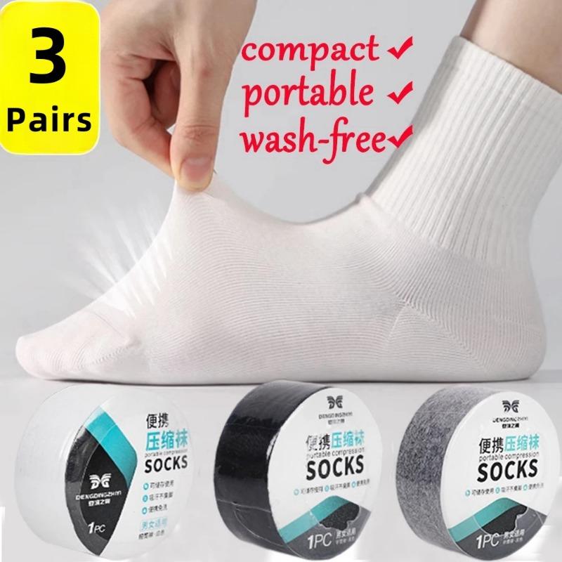 3 Pairs Breathable Highly Elastic Socks Outdoor Portable Simple ...