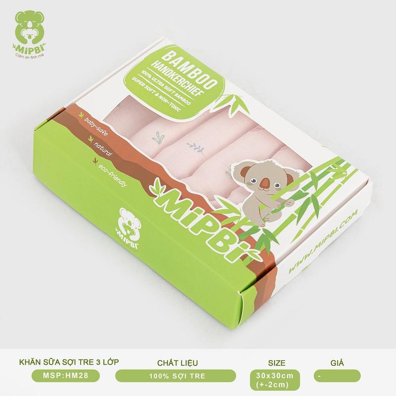 (Freeship) Khăn sữa Mipbi 100% sợi tre siêu mềm