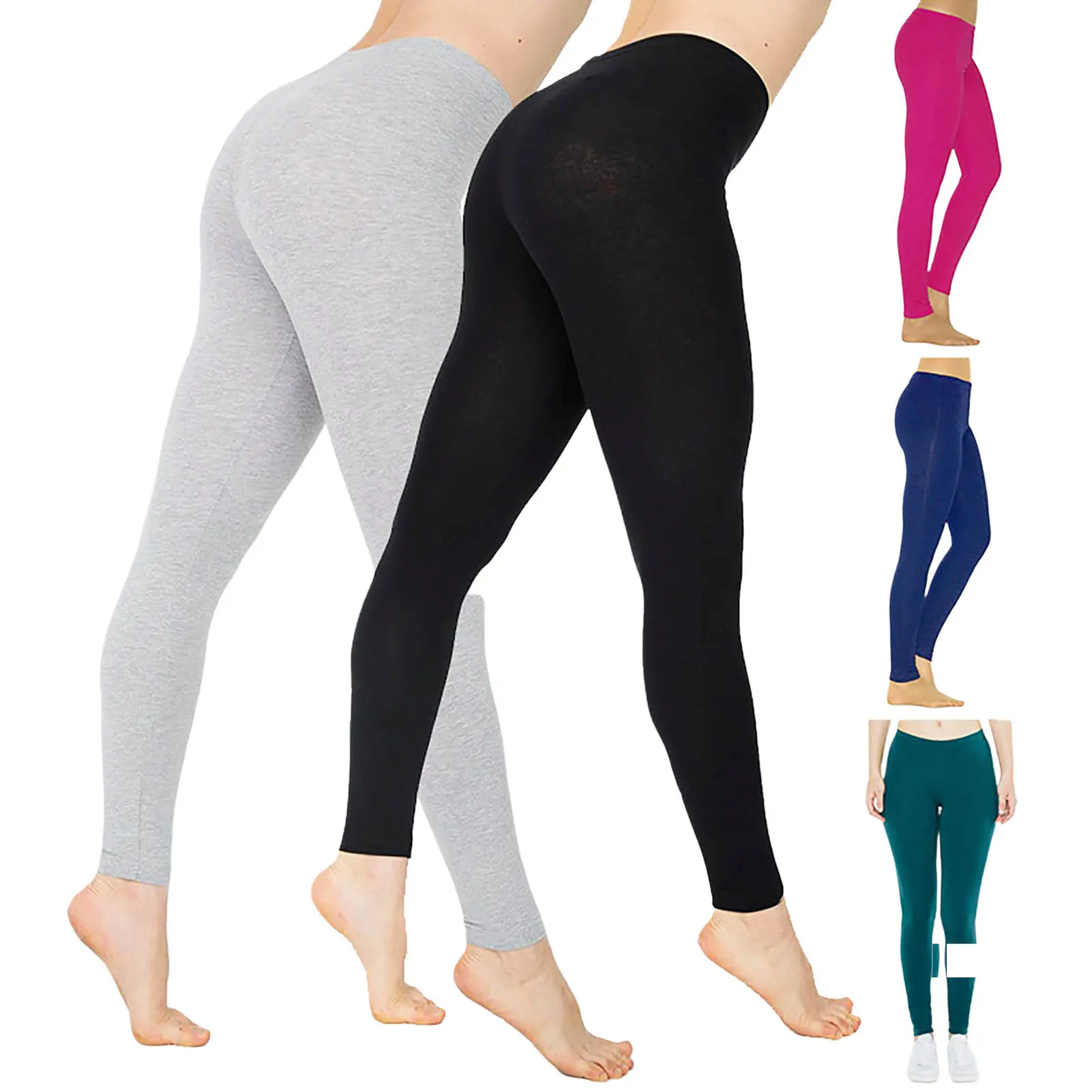 [DR] Women Yoga Pants Solid Color Great Elasticity High Waist Sweat Absorption Breathable Exercise Soft Plus Size Women Leggings Women Clothing