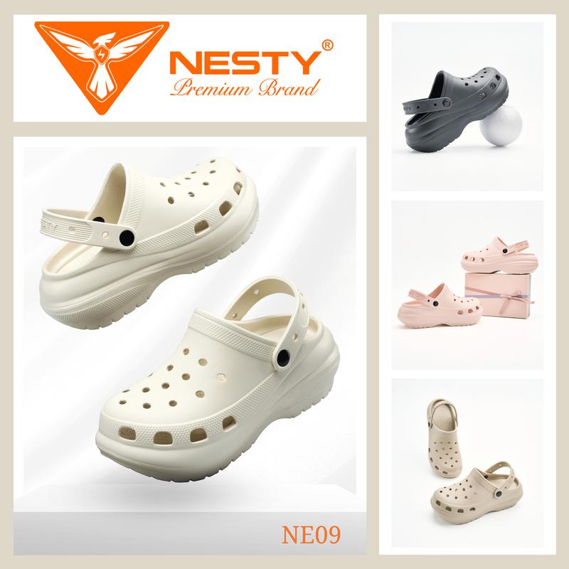 NE09 TẶNG CHARM 3D Dép Sục Nữ Đế Cao 7CM NESTY Kiểu Dáng Basic Sục Đế Cao Mềm KO3