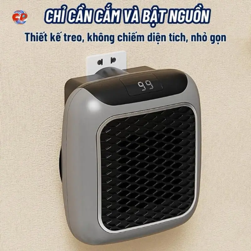Máy Sưởi Mini, Quạt Sưởi Ấm Mùa Đông Treo Tường, Cách Nhiệt An Toàn,Tiết Kiệm Điện Làm Nóng Nhanh Chóng 6