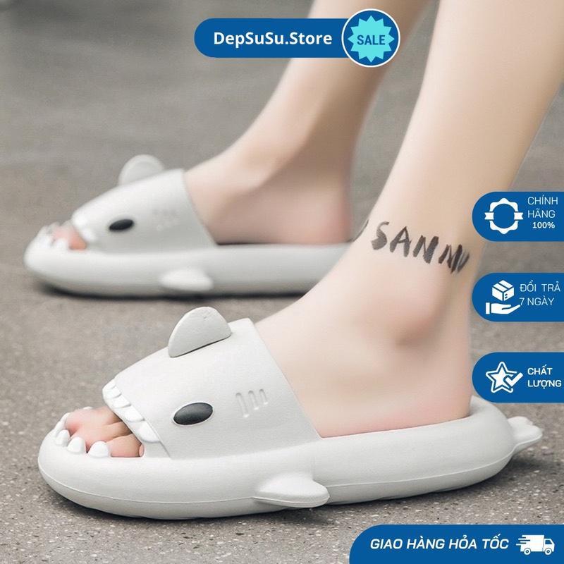 ( Loại 1 đế 4cm ảnh thật ) Dép Cá Mập Cho Người Lớn, SZ 36-45 của nam, nữ. Đi trang nhà, Ngoài Trời Slipper DéP Đế Bằng