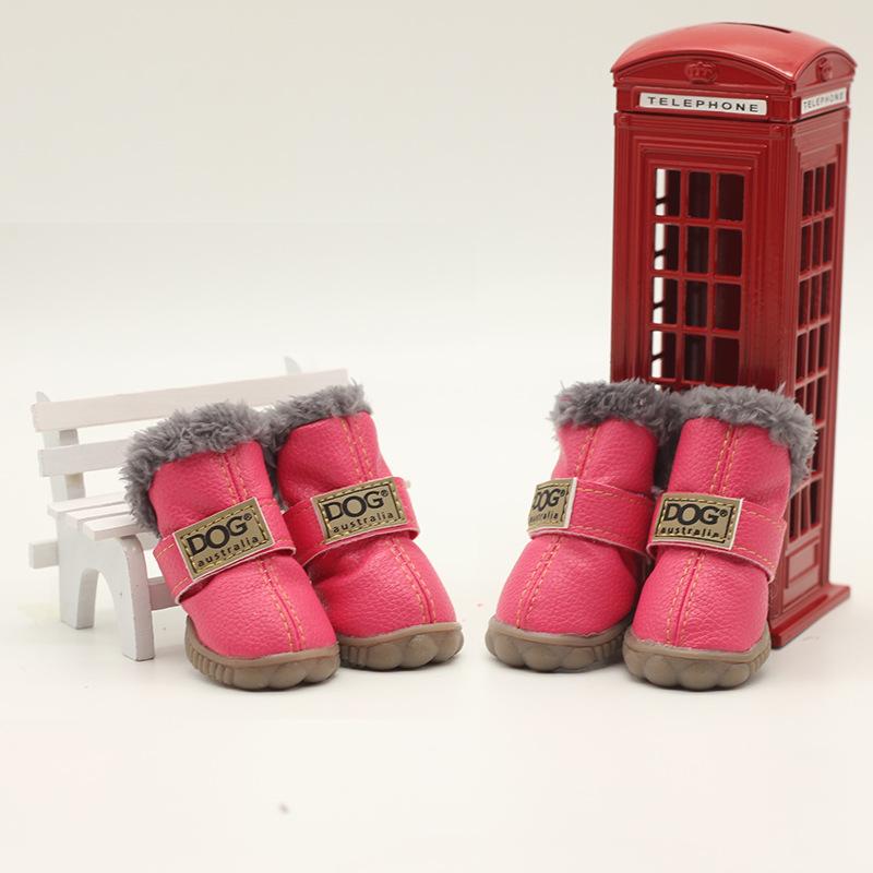Product Introduction of Dog Shoes Pet Cotton Shoes Autumn and Winter Teddy Shoes Set of 4 Pomeranian/Bichon Frise Puppy Dog Winter Snow Boots 7