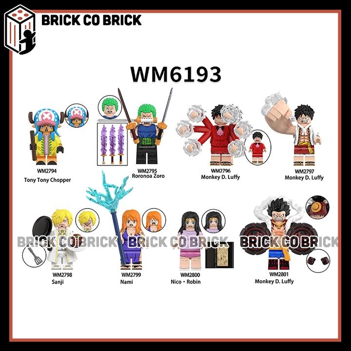 One Piece Đồ chơi Lắp ráp Nhân vật Monkey D Luffy Roronoa Zoro Tony Chopper Mô hình Sanji Nami Robin WM6193