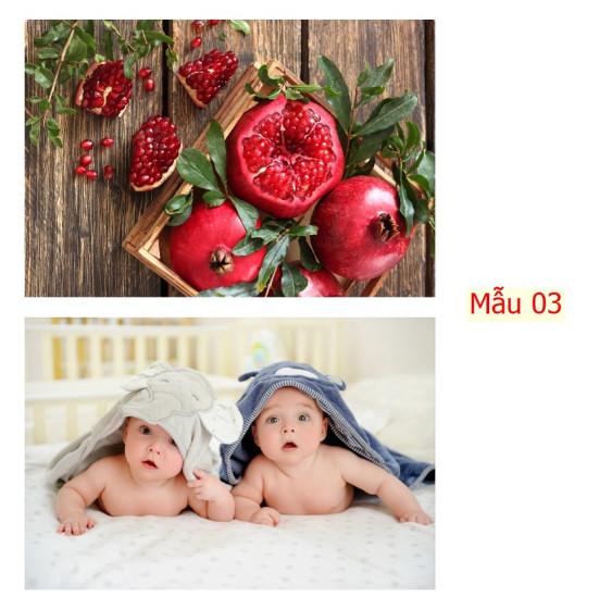 Product Introduction of Bộ 2 tranh dán tường Quả lựu và em bé GUD1482BB0010K KT 60 x 40 cm in pp kim sa nhiều mẫu 16