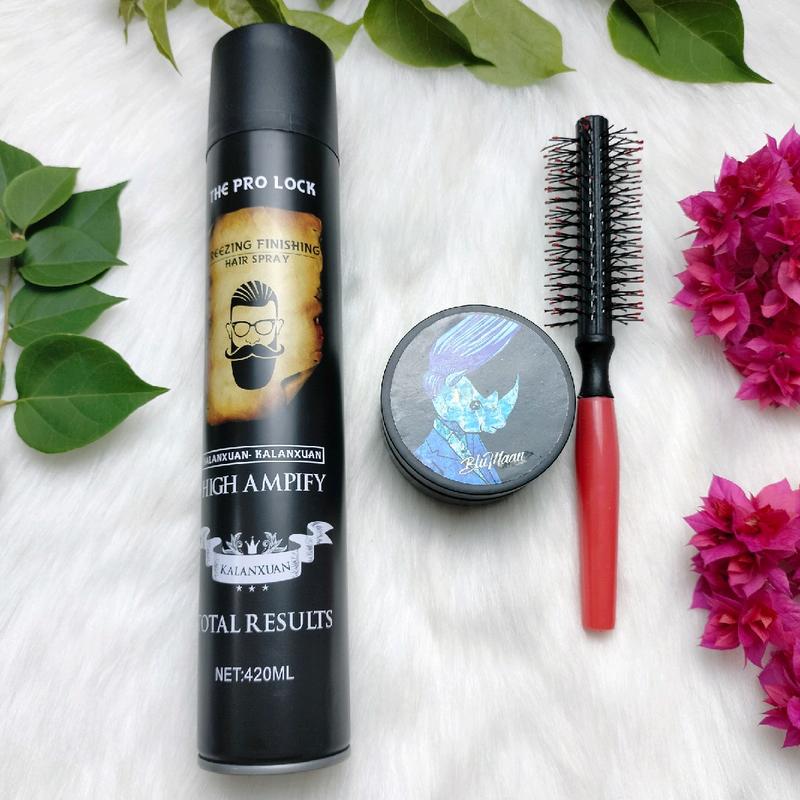 Combo gôm xịt tóc và sáp vuốt tóc bluman ngựa xanh hương thơm giữ nếp tốt Pomade Chăm Sóc Tóc