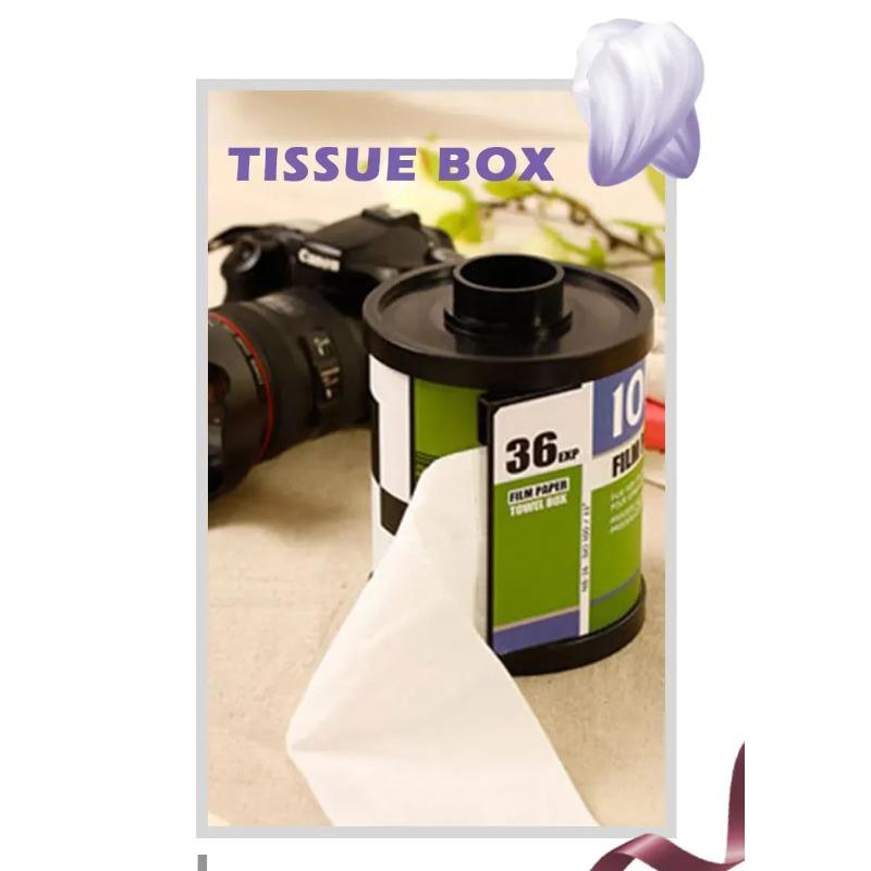 Product Introduction of Creative Film Tissue Box Plastic Retro Roll Paper Box Desktop Table Napkin Case Bathroom Toilet Paper Holder Storage Decoration 2