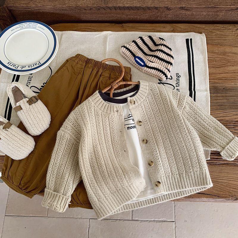 Product Introduction of Quần Áo Mùa Thu Cho Trẻ Em, Áo Khoác Len, Áo Len Bé Trai, Áo Len Cardigan, Áo Phong Cách Phương Tây Mùa Xuân Và Mùa Thu Cho Bé Gái, Áo Khoác Be 17