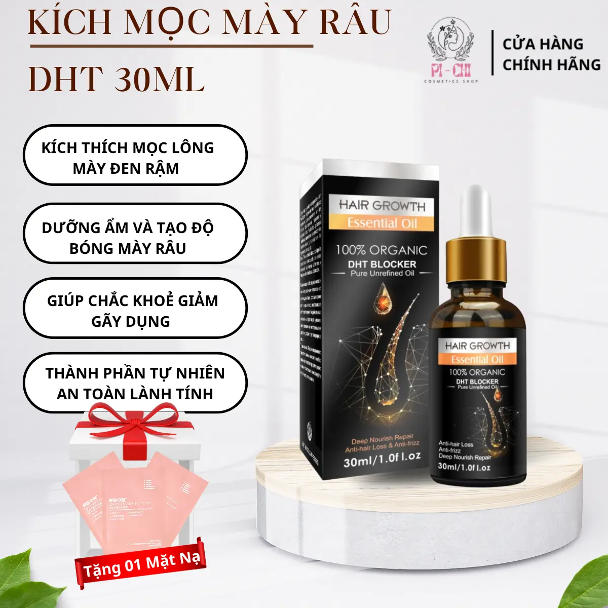[1 CHAI] Serum mọc Râu & Lông mày DHT  Dưỡng Tóc Chăm Sóc Tóc