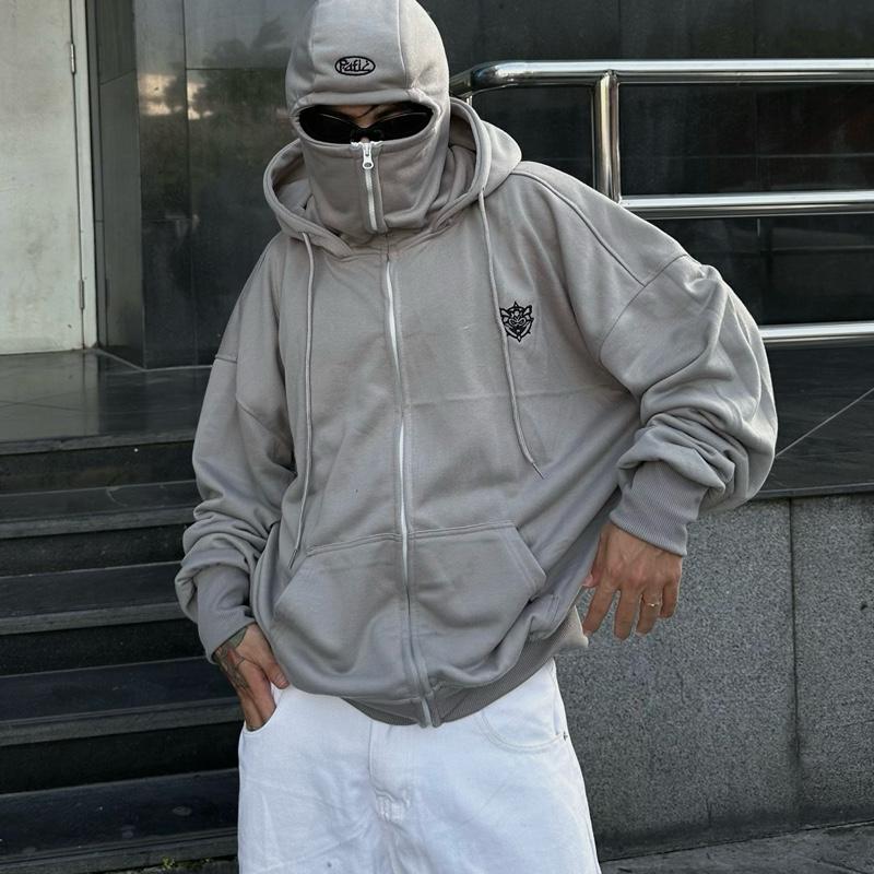[ NEW ARRIVAL ] Áo Khoác Zip HOODIE BLACLAVA Ninja chống nắng Thêu Logo Fa Nỉ Cua 380gms Dáng Boxy Nam Nữ Unisex 9