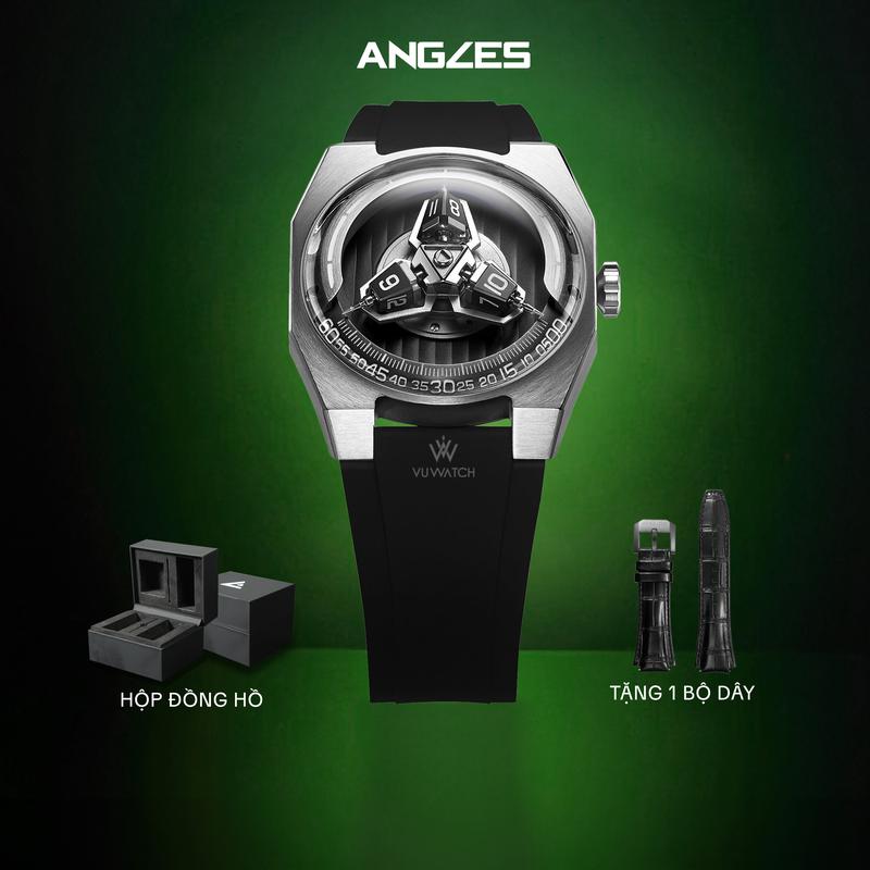 Đồng hồ nam ANGLES - CERBERUS - Tặng 1 bộ dây da  |[13,5] Nhà phân phối Vũ Watch