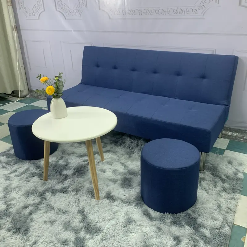 BỘ GHẾ SOFA BED GIÁ RẺ MÀU XANH VẢI BỐ BỀN ĐẸP 5