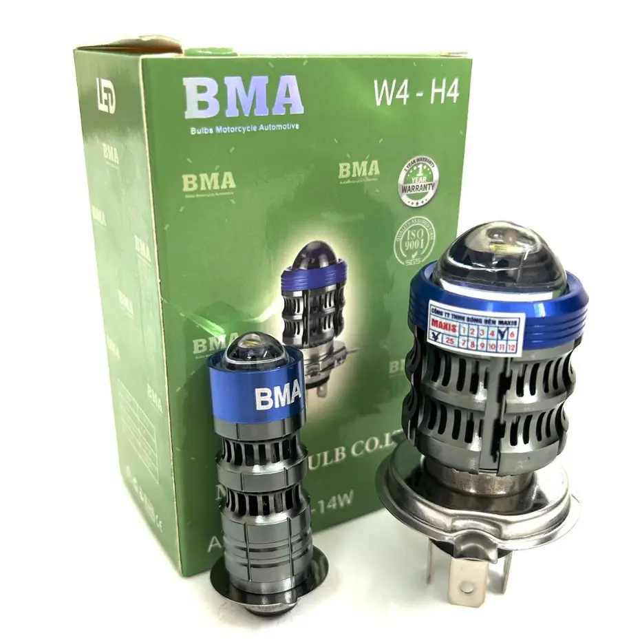 Đèn Pha LED 2 Màu BMA Chân H4-M5 Lắp Mọi Dòng Xe Siêu Sáng (Bảo Hành 6 Tháng)