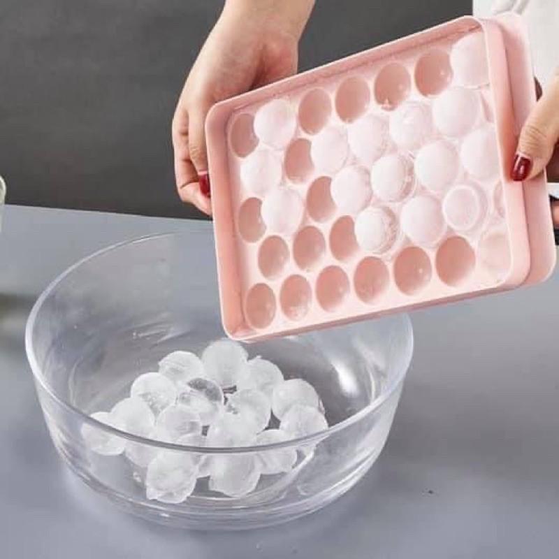 Product Introduction of khay đá viên tròn 33 viên.Khuôn thạch bi nhựa tròn làm hoa quả trái cây/m 34