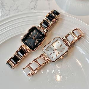 Yuelinova  Gelang Persegi Kecil Wanita, Fesyen, Elegan, Bertahtakan Berlian, Kalis Air, Pergerakan Kuarza, Jam Tangan Berkelas, Mampu Milik,  Mewah, Ketibaan Baru gelang  wanita   murah jam tangan  perempuan cantik Watches  quartz   kecil  simple