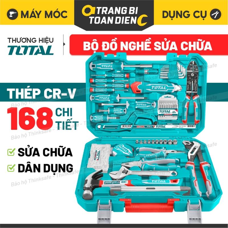 Bộ 168 Chi Tiết Sử Dụng Sửa Chữa Điện Và Dân Dụng TOTAL THKTHP21686 Bộ đồ nghề…