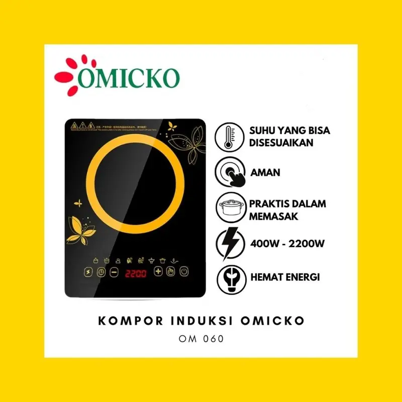 Kompor Induksi Kompor Listrik Omicko OM-060 Om 060 Low Watt 400 Watt 2