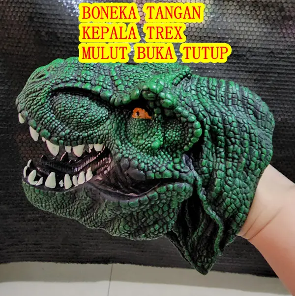 MAINAN BONEKA TANGAN DINOSAURUS TYREX MUPPET TREX