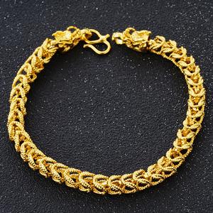 Gelang Uniseks, Corak Naga Cina, Bersalut Emas Sebenar, Tahan Lama, Hadiah Barang Kemas Bersalut Emas 24K, [Pelbagai Gaya Tersedia]