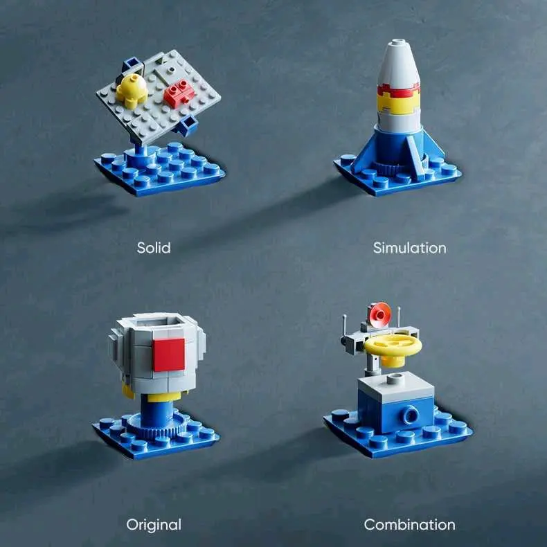 Mainan Rakit Blok Koleksi Pesawat Luar Angkasa Aerospace Rocket 107 Blocks Tinggi 14cm LELE BROTHER - 8858 Mainan Pendidikan Anak 5