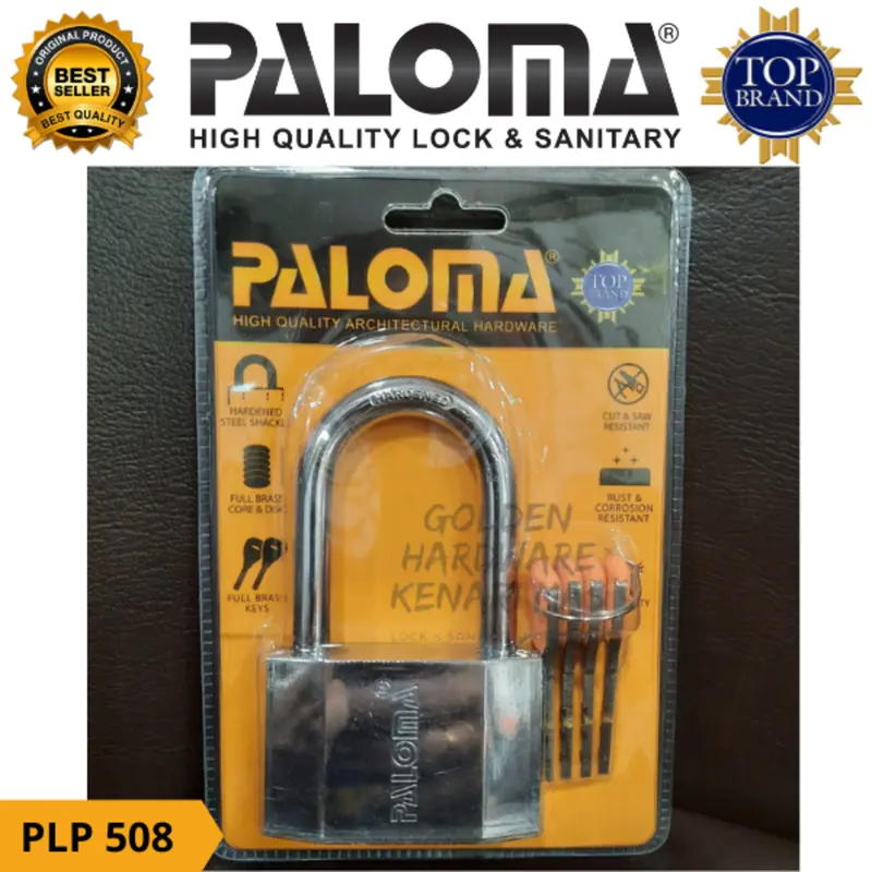 PALOMA PLP 508 GEMBOK PAGAR PANJANG PADLOCK LONG P-500 70MM CHROME 0