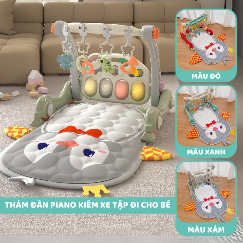 [ẢNH THẬT] Thảm đàn Piano cho bé kiêm xe tập đi 4IN1 - Đồ chơi cho trẻ từ 0 đến 36 tháng tuổi