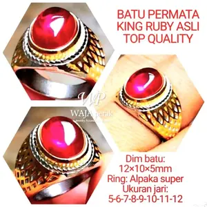 CINCIN BATU PERMATA KING RUBY ASLI TOP QUALITY D12