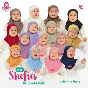 QONITA KIDS, SHOFIA BERGO (0-9 th) Hijab Anak Perempuan  couple kakak adik kerudung  muslim  nyaman  cantik Renda