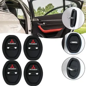 Universal Car Door Lock Cover Pelindung Toyota  Honda Mitsubishi Pintu Mobil Bahan Silikon Bantalan Kunci  Penyerap Guncangan Senyap Pintu Mobil