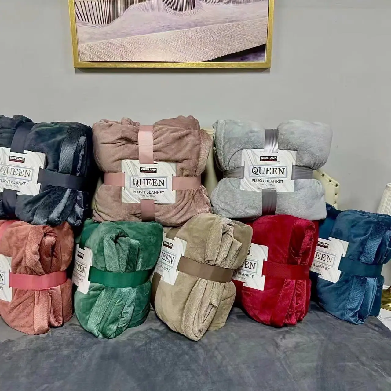 Chăn thương hiệu KIRKLAND hot hit mùa đông năm nay Beige Thoáng khí chăncoco