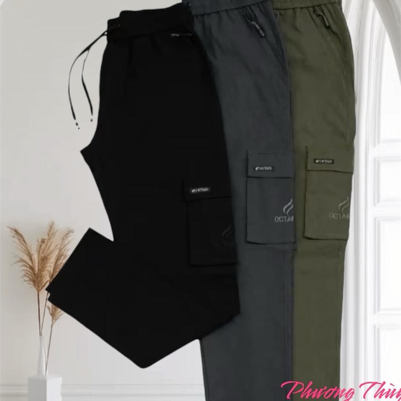 Quần  Jogger Nam Túi Hộp Suông .Vải Mịn Mát .Co Giản Tốt Thiết Kế Tinh Tấn .Cá Tính Năng Động ,Sport 0