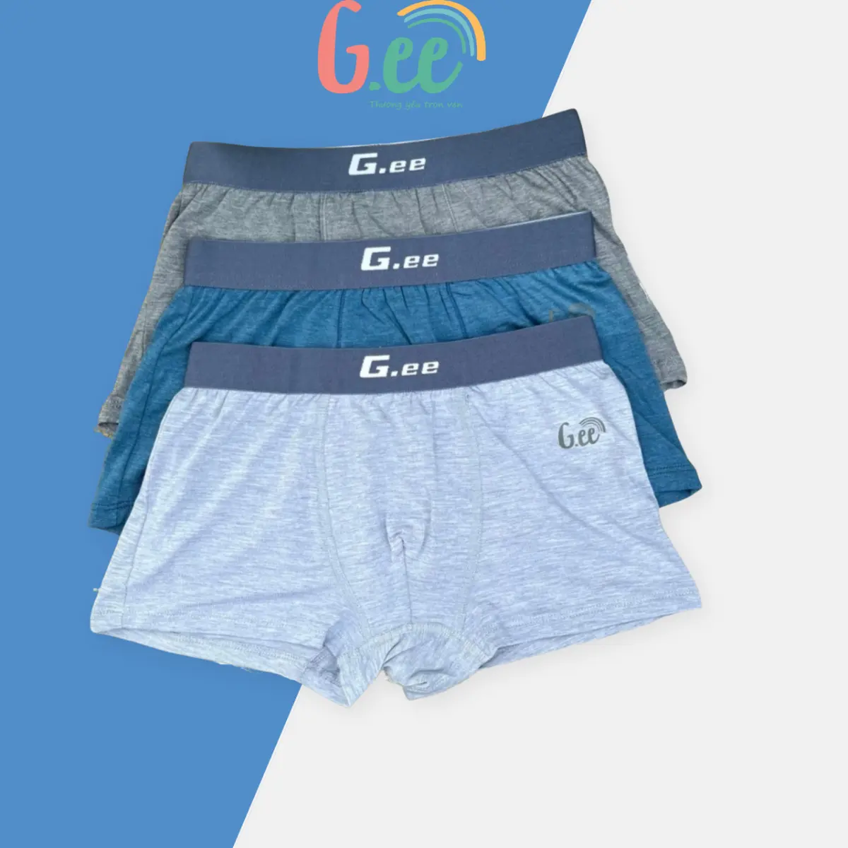 Quần Sịp Bé Trai, Quần Lót Cho Bé, Quần Xì Vải Sợi Tre Và Vải Gỗ Sồi Kháng Khuẩn Khử Mùi Tự Nhiên, Size 10-60kg, Gee động vật hoạt hình l