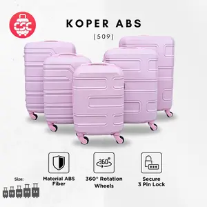 (509) Koper Sultan Pink 16, 18, 20, 22, 24 Inch Anti Pecah 4 Roda 360 Derajat Smart Lock
