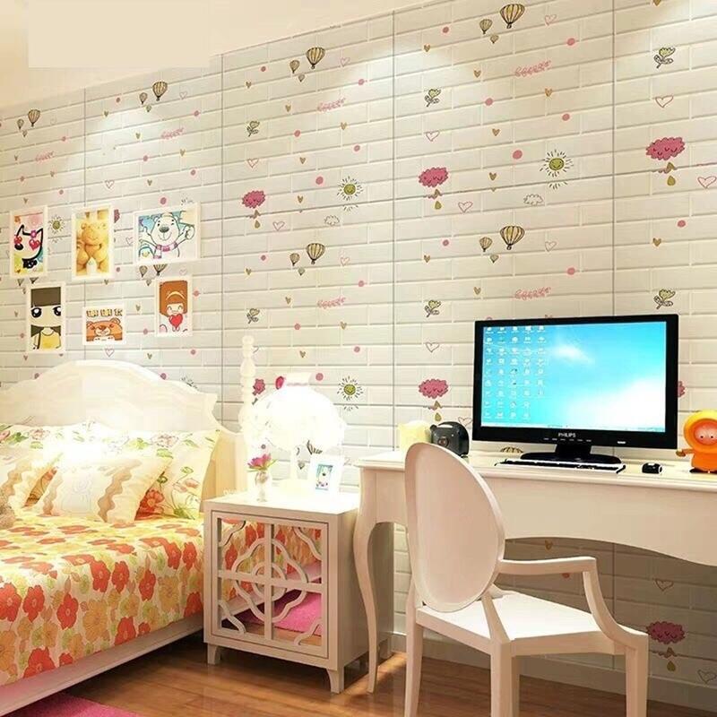 Xốp Dán Tường Hoạt Hình Vui Nhộn Siêu Đẹp. Kích Thước 70x77cm Có Keo Sẵn puffy sticker miếng dán phản quang cờ phòng vệ sinh ốc sên xanh 3